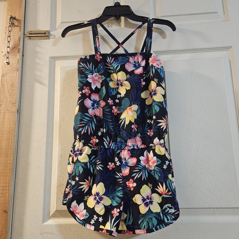 ABERCROMBIE KIDS POOL TO PLAY FLORAL ROMPER: EXCELLENT CONDITION: SIZE 13/14